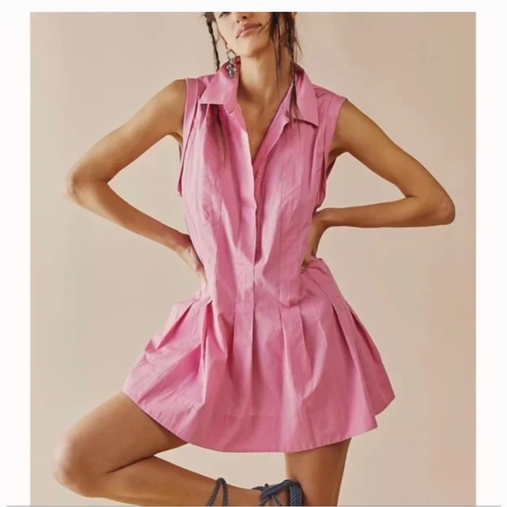 Pink free people dress
